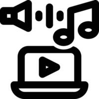 Multimedia, Media Player, Entertainment Outline Icon vector