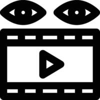 Watching Movie Outline Icon vector