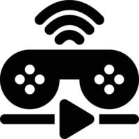 Game Streaming, Game, Gaming Glyph Solid Icon vector