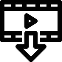 Entertainment Downloader Outline Icon vector