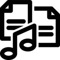 Music File, Music Data, Music Information Outline Icon vector