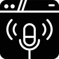 Radio Streaming, Web Radio, Online Radio Glyph Solid Icon vector