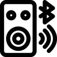 Speaker, Audio, Bluetooth Speaker Outline Icon vector