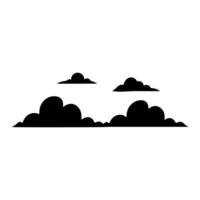 a black and white illustration of clouds vector