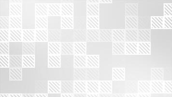 white color appearing and disappearing square shapes with parallel lines gradient design loop able geometrical background video