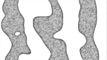 white wiggling paper cut out with glowing square shapes modern design loop able geometrical background video