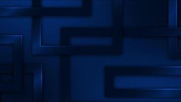 Royal blue color dark glossy geometrical pattern rectangular box shapes luxury background video