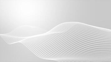 white color simple and clean wavy lines gradient design loop able geometrical background video