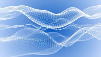 Royal blue color 3d wavy circular dots modern design Loop-able geometrical background video