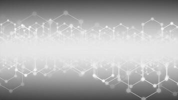 white color wiggling hexagonal shapes hi-tech design loop able technology background video