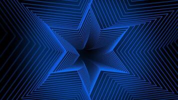 Royal blue color slowly moving 3d star shape element modern design Loop-able dark geometrical seamless background video