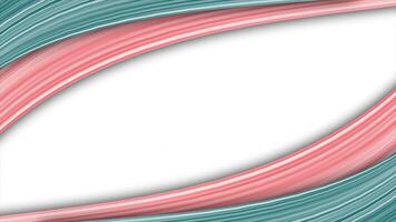 Red and turquoise dual tone moving lines with blank space modern design geometrical background for presentation video