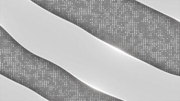 white color wiggling paper cut out with glowing square shapes modern design loop able geometrical background video