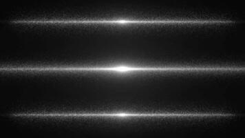 white color glowing three optical flair light rays modern design dark background video