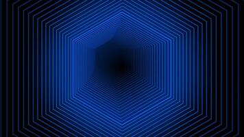 Royal blue color slowly moving 3d hexagon shape modern design Loop-able dark geometrical seamless background video