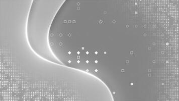 white color circular dots glowing paper cut with square shapes hi-tech luxury design loop able technology background video