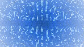 Royal blue color multiple circular dots wiggling 3d gradient design Loop-able technology background video