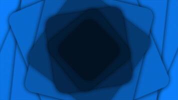 Royal blue color rotating multiple square shapes gradient design loop able geometrical background video