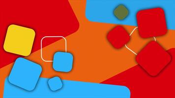 colorful rotating multiple square shapes design loop able geometrical background video