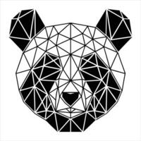 Geometric Bear Design for Cricut vector