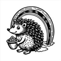 Easter Hedgehog clipart vector