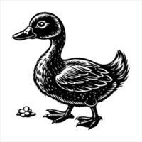 Line duck drawing line head line vector