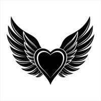 Winged Heart Icon vector