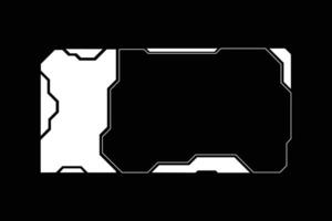 Futuristic Cyberpunk Tech Frame. Sci-Fi HUD Interface Elements vector