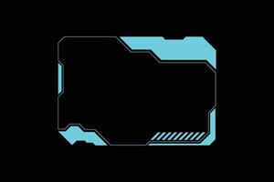 Futuristic Sci-Fi HUD Frame. Cyberpunk Neon UI Overlay Design vector