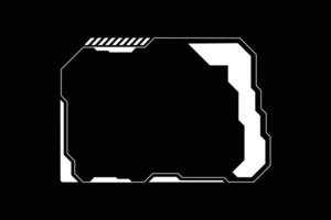 Futuristic Tech HUD Frame. Sci Fi Cyberpunk User Interface Design Elements vector
