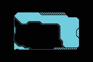 Sci-Fi Futuristic Tech HUD Frame. Minimalist Cyber UI Overlay vector