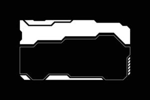 Cyberpunk Tech HUD Overlay. Futuristic UI Border Elements vector