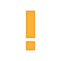 Exclamation mark surprise shock notice 8 bit game cartoon minimal art. vector