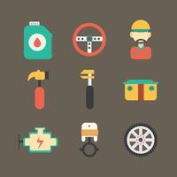 Automotive element set. suitable for information about automotive in an infographic vector