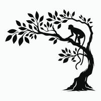 Monkey on Tree vector
