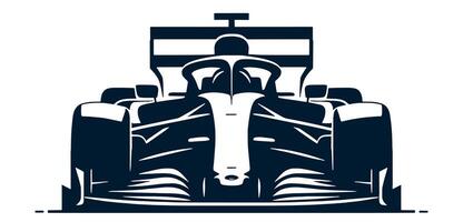 A racing unique car silhouette on a white background vector
