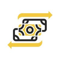 financial flow icon on isolated background vector