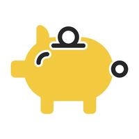 piggy bank icon on isolated background vector