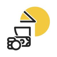 income graph icon with isolated background vector