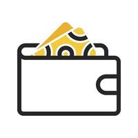 a wallet with money inside on a white background vector
