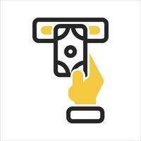atm icon on isolated background vector