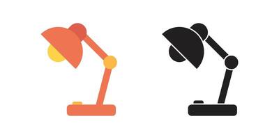A lamp and a desk lamp on a white background vector