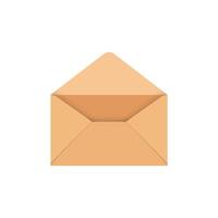 An open envelope on a white background vector