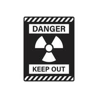 Danger keep out sign on white background vector