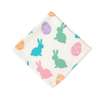 Festive Easter Napkin with Colorful Bunny and Egg Pattern Design png
