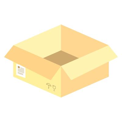 Cardboard box delivery box clipart design
