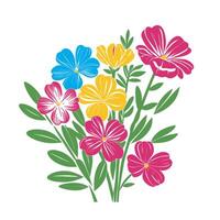 ornaments of various flower colors which are suitable for ornamental decoration vector