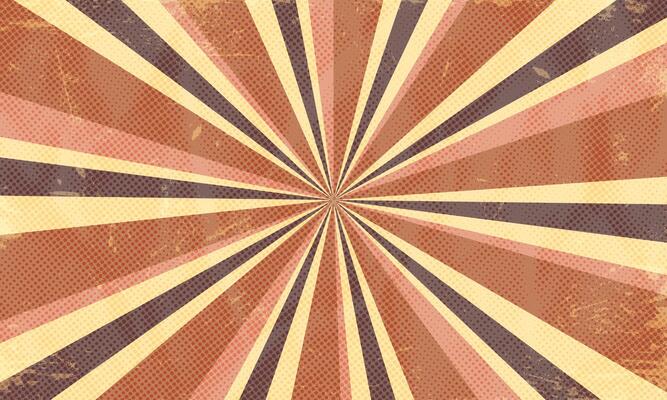 Desaturated Retro Sunburst Wallpaper Washed Out Halftone Texture Abstract Background