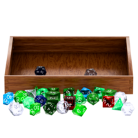 3d render dice set with transparent background png