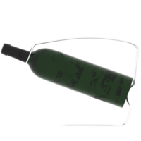 3d render wine bottle holder with transparent background png